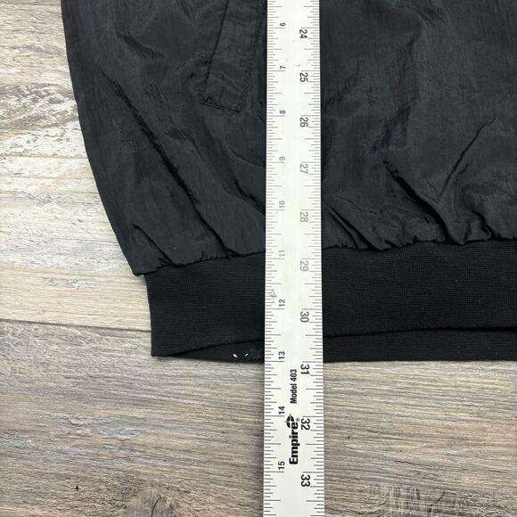 Vintage 90s NFL Castrol Logo Athletic Black Mens XL Football Windbreaker Jacket - Picture 5 of 6